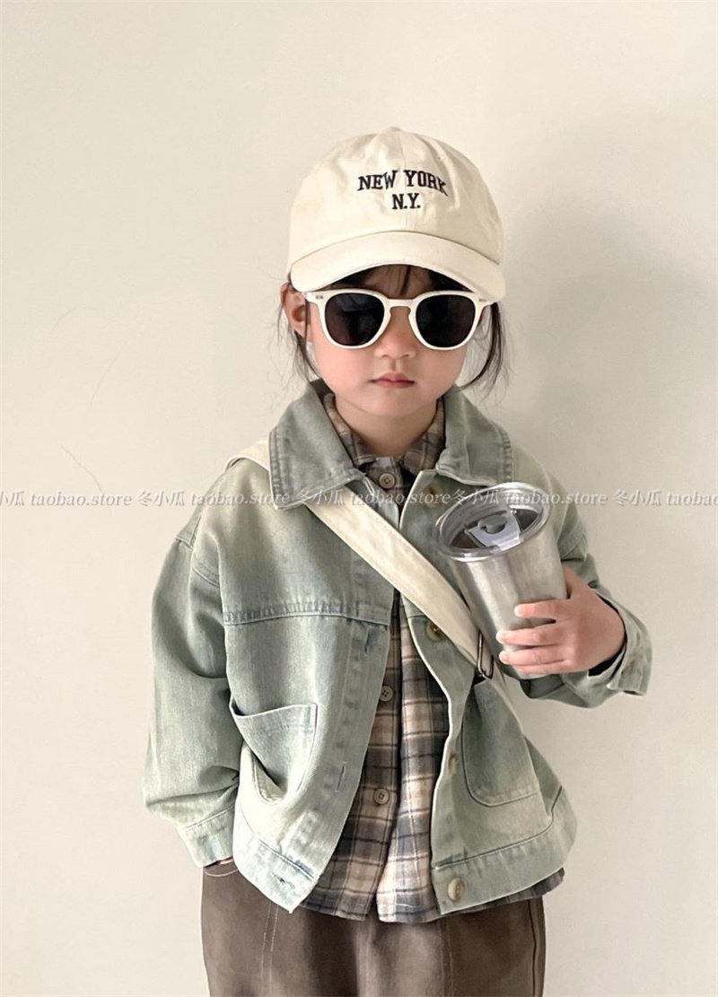 冬小瓜 男女童牛仔外套春秋2025新款韩版宝宝洋气上衣开衫复古潮