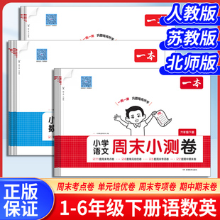 2026春一本小学周末小测卷123456一二三四五六年级周周测试卷下册语数英人教苏教北师外研译林版同步单元检测期中期末试卷配视频