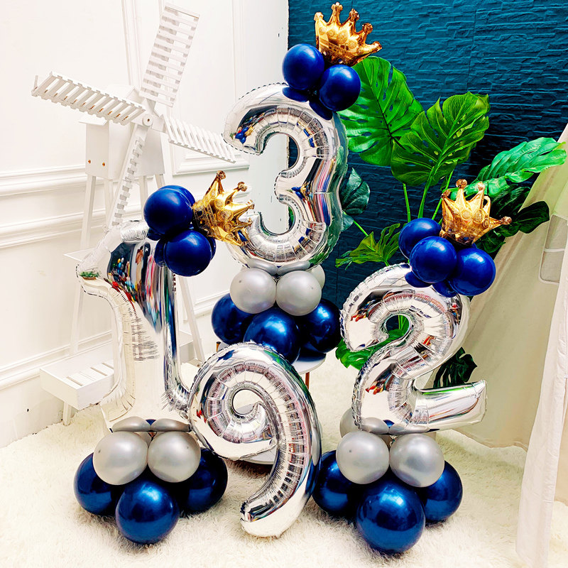 大数字气球立柱创意生日派对装饰路引儿童十周岁宝宝场景布置