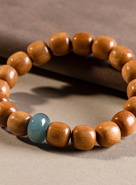 檀香木翡翠手链男女款