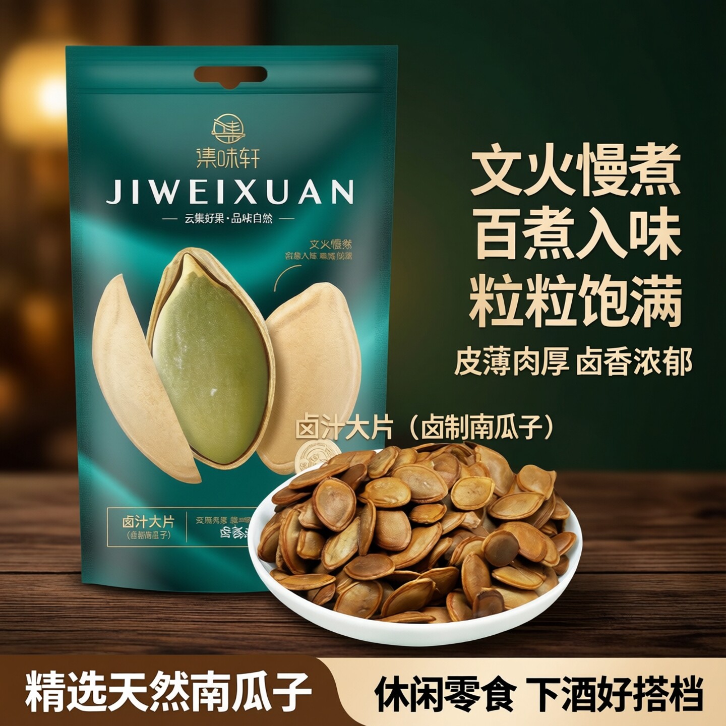 集味轩卤制南瓜子休闲零食坚果