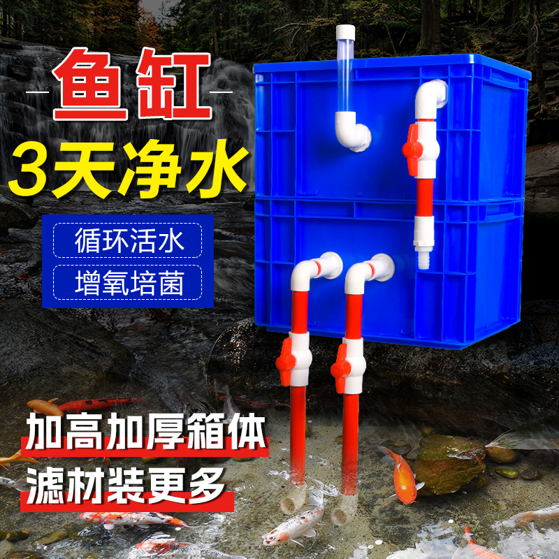 鱼缸过滤器周转箱鱼池水循环系统