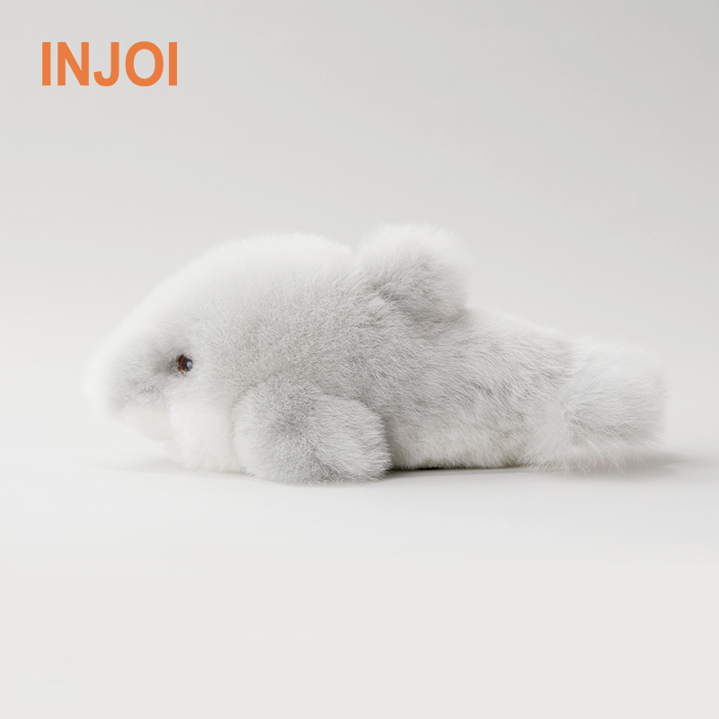 injoi海豚秘鲁羊驼毛公仔柔软毛绒玩具手工制作闺蜜儿童生日礼物