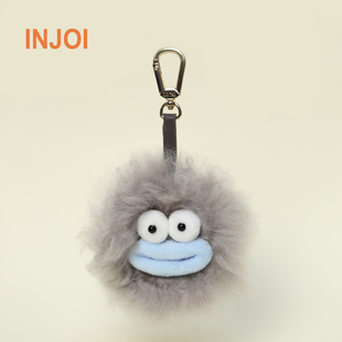 新品INJOI羊驼毛小怪兽挂件搞怪包挂车挂钥匙扣儿童生日新年礼物