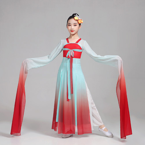 恋子豆女中国风水袖舞超仙演出服