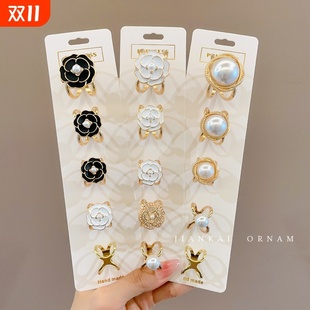 丝巾扣夹子风衣飘带围巾扣羊绒毛呢大衣风衣腰带扣蝴蝶结卡扣