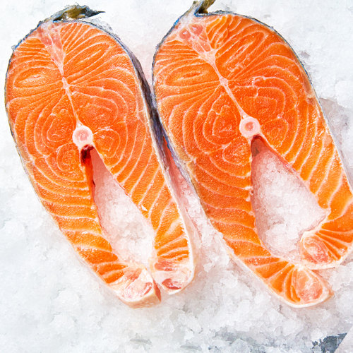冰鲜现切三文鱼排500g  挪威进口刺身级大西洋鲑鱼切片 三文鱼扒