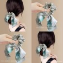 汽车文化产品 森系手札印花飘带大肠发圈百搭扎发皮筋ins风旅行