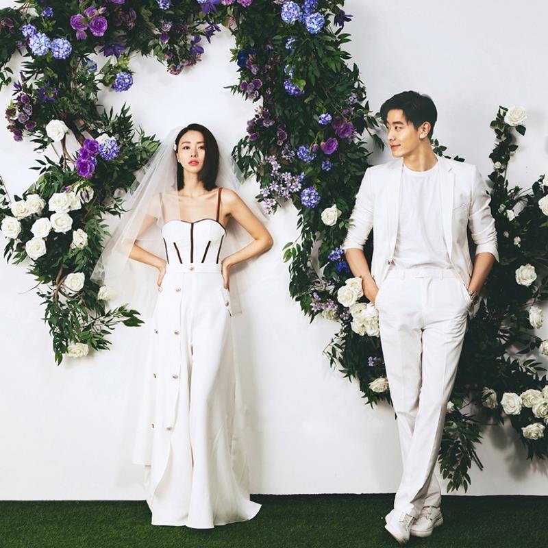 新款影楼摄影情侣婚纱照主题服装时尚个性小清新写真