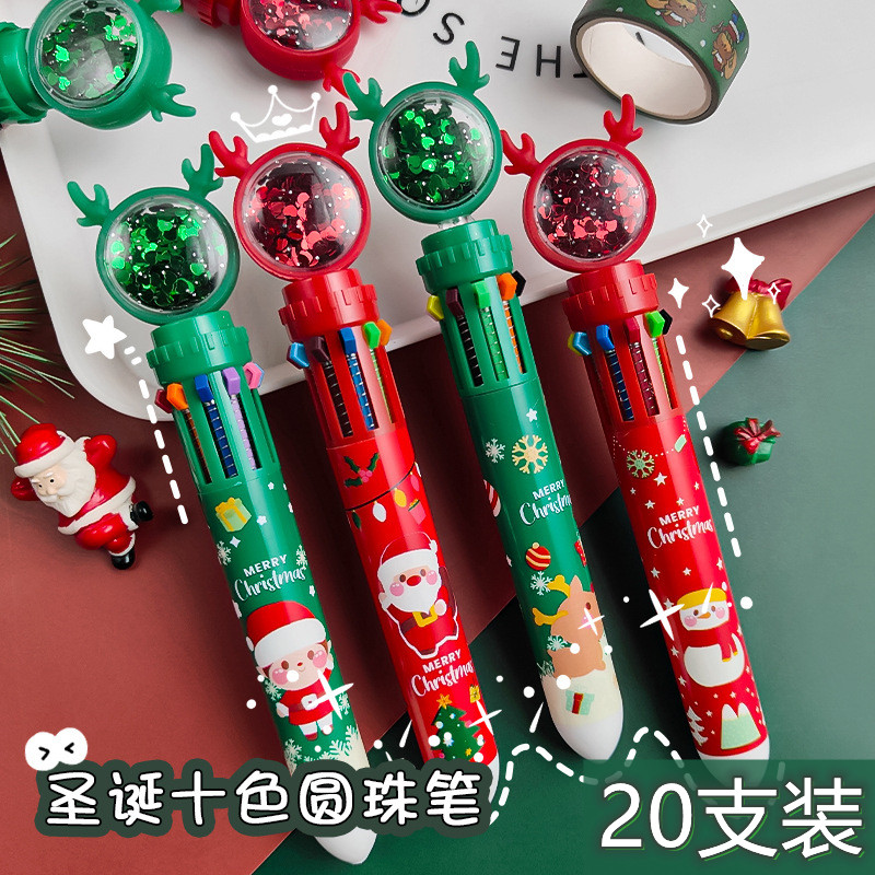 创意圣诞老人圆珠笔奖励期末奖品