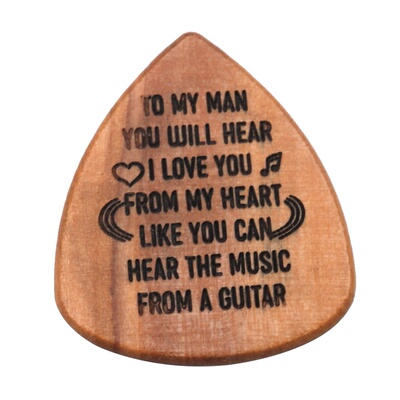 极速3Pacs Wood Guitar Pick Acoustic Electric Bass Plectrum M