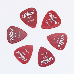极速6 piceces Alice Guitar Picks in 1 Color Full Thickness 0