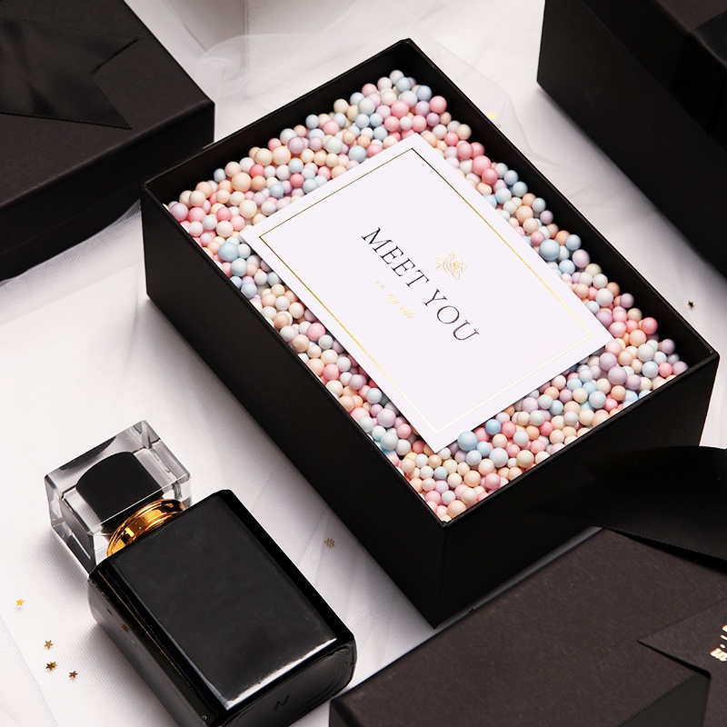 现货giftbox men birthday  wrapping paper box  black large
