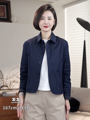 欧货休闲单排扣外套工装夹克