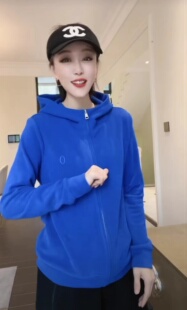 欧货双面德绒刺绣小Q连帽拉链开衫卫衣女2021冬新款百搭减龄上衣