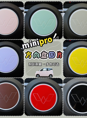 适用23款五菱宏光minipro马卡龙三代车内饰改装方向盘装饰改装贴