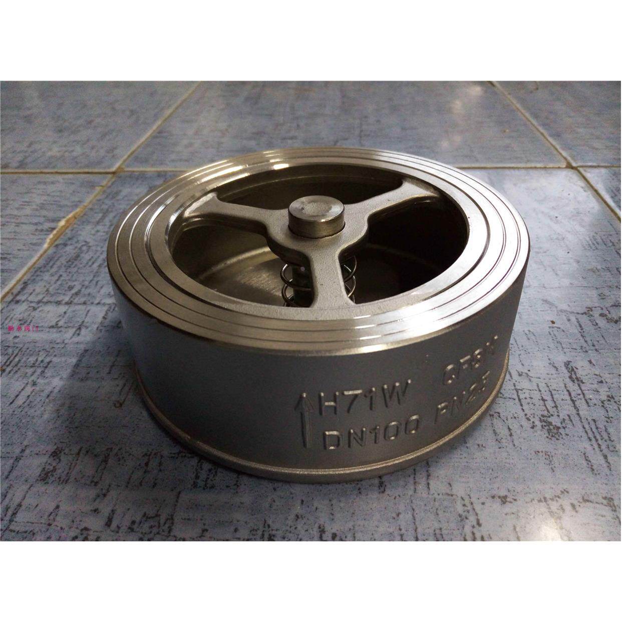 h71w-16p25p不锈钢硅溶胶对夹式止式回阀水管水泵阀单向阀蒸汽阀