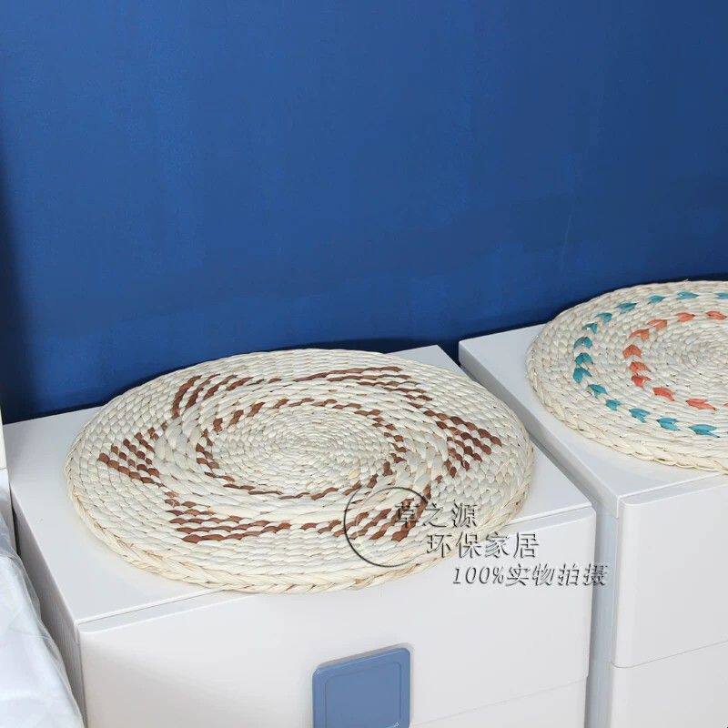 草编蒲团 椅垫美臀保健垫瑜伽打坐垫草垫手编玉米皮方形坐垫