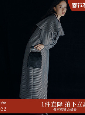 AMERI秋冬时尚休闲气质可脱卸领可爱轻熟简约长大衣01220740730