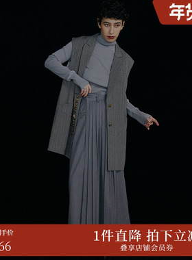 【ins博主同款】AMERI 冬 UND系列长款百褶半裙0224209750640