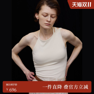 25春夏MEDI系列挂脖针织背心0225103620880 AMERI ins博主同款