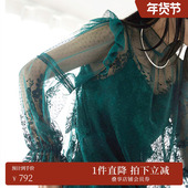 AMERI 上衣01220430100 衬衫 秋冬时尚 淑女优雅质感蕾丝绣花叠穿式