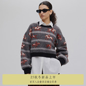 ins博主同款 AMERI 25冬 UND系列马纹提花针织衫 0225201410660