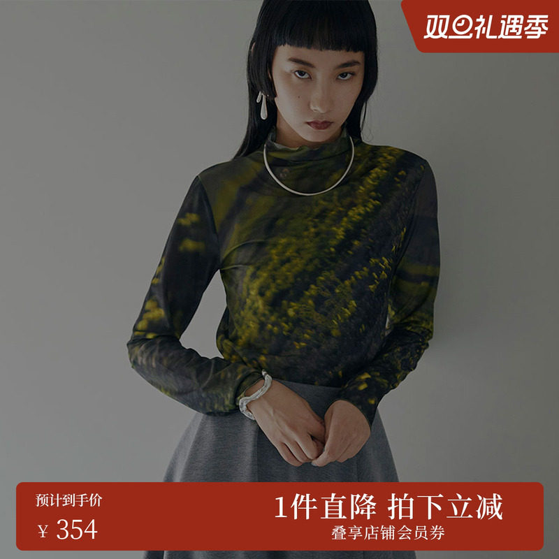 AMERI休闲时尚半高领棉针织衫