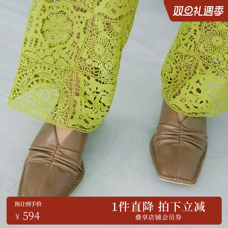 AMERI方头设计穆勒凉鞋