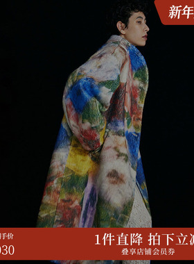 【ins博主同款】AMERI 冬 UND系列碎花毛呢大衣0224207620440