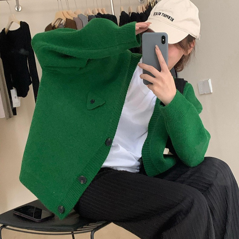 韩版慵懒风毛衣外套秋季