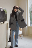 大货格子西装外套973-P120-K178，女装毛呢外套，HH服饰