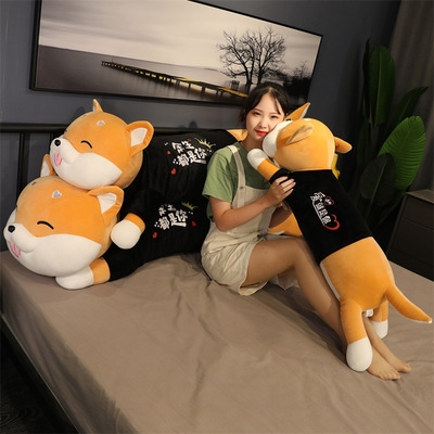 正品哈士奇公仔可爱毛绒玩具布娃娃女睡觉抱枕床上玩偶趴趴狗生日