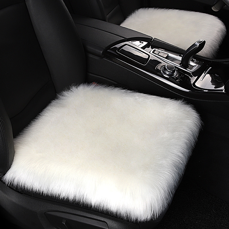 冬季汽车坐垫毛绒加厚保暖通用车内单片单座主驾驶座椅羊毛绒座垫