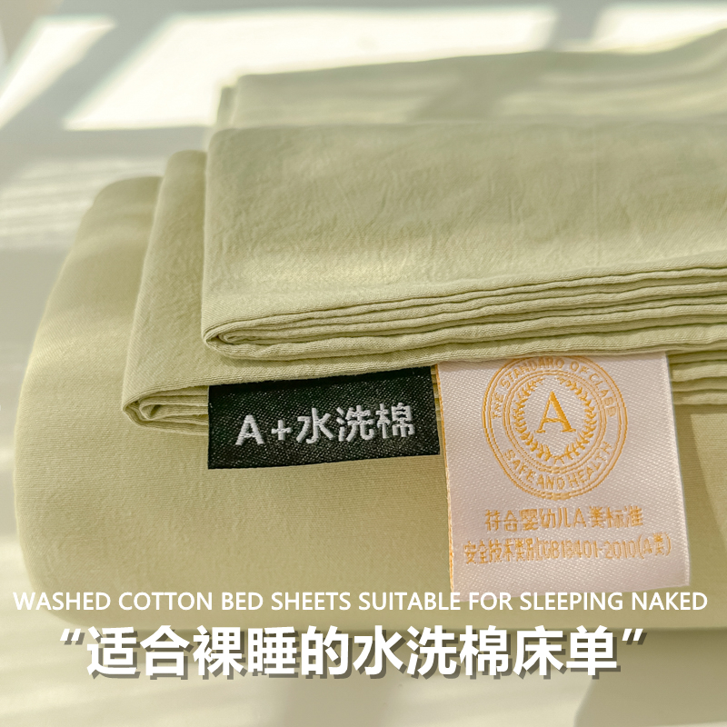 2025新款A类水洗棉母婴级床单单件2025新款非纯棉全棉宿舍单人款4