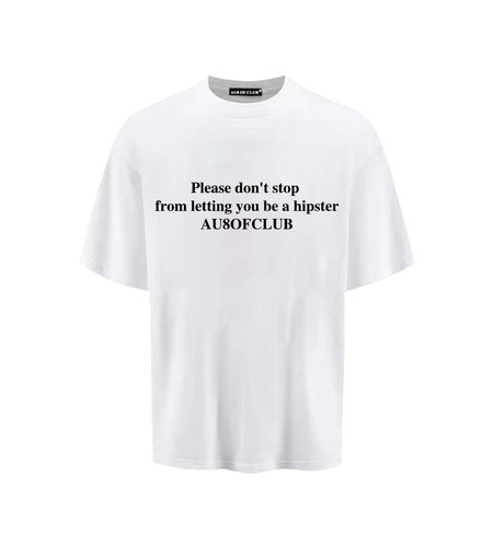 AU8OFCLUB 2024美式高街字母印花重磅短袖男女情侣夏季嘻哈潮T恤