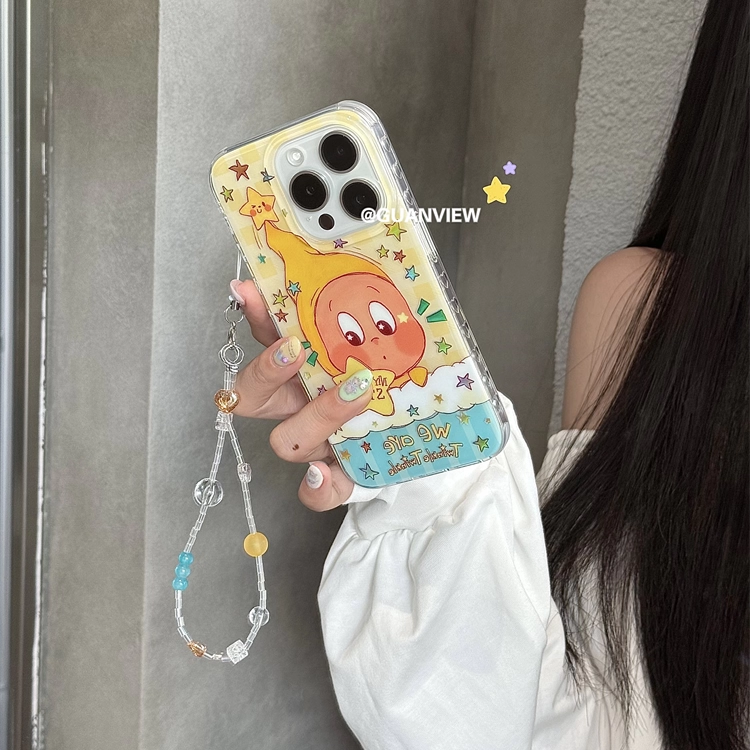 童趣可爱大眼萌星星人手机壳