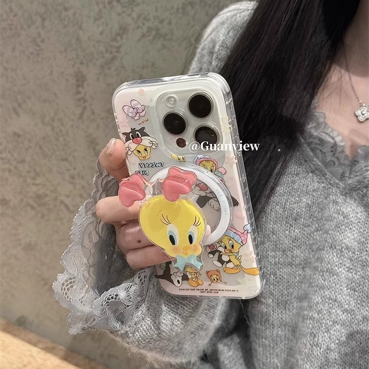 可爱少女崔迪鸟转转粉爱心磁吸