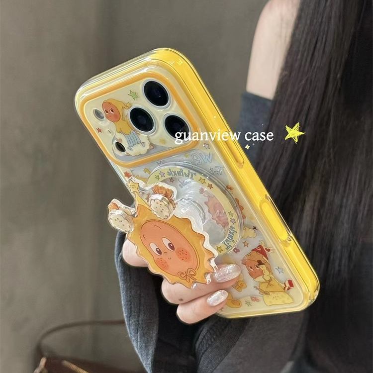 ins卡通太阳星星小人磁吸支架