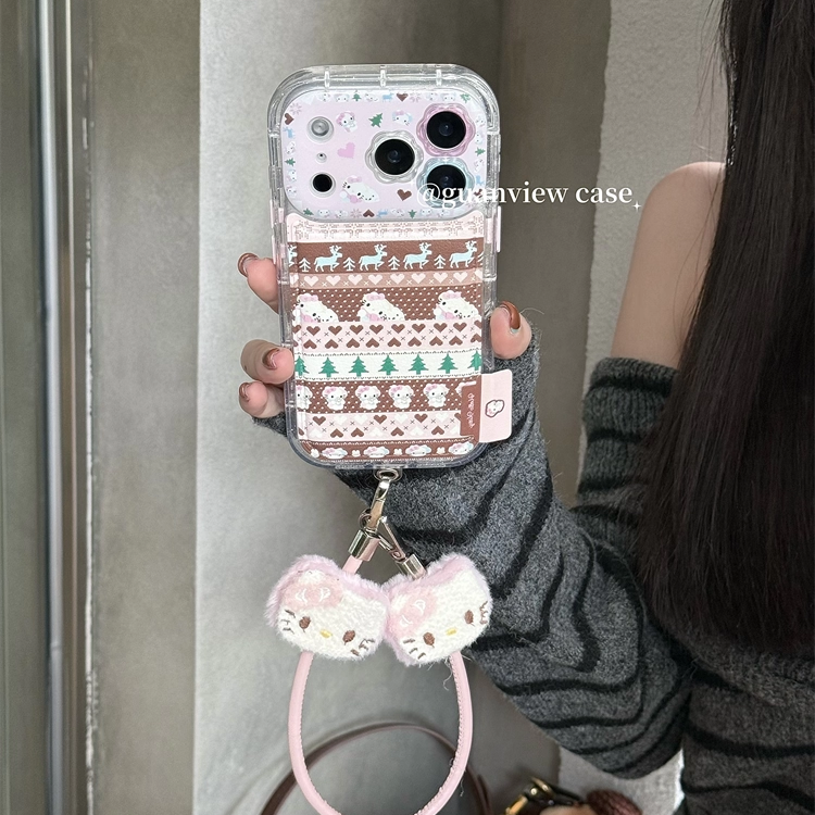 粉棕费尔岛米菲兔kt猫手机壳