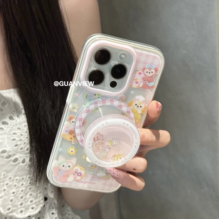 超萌甜甜圈达菲熊可琦安磁吸壳