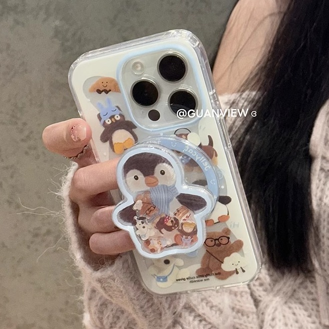 jellycat小动物围巾企鹅手机壳