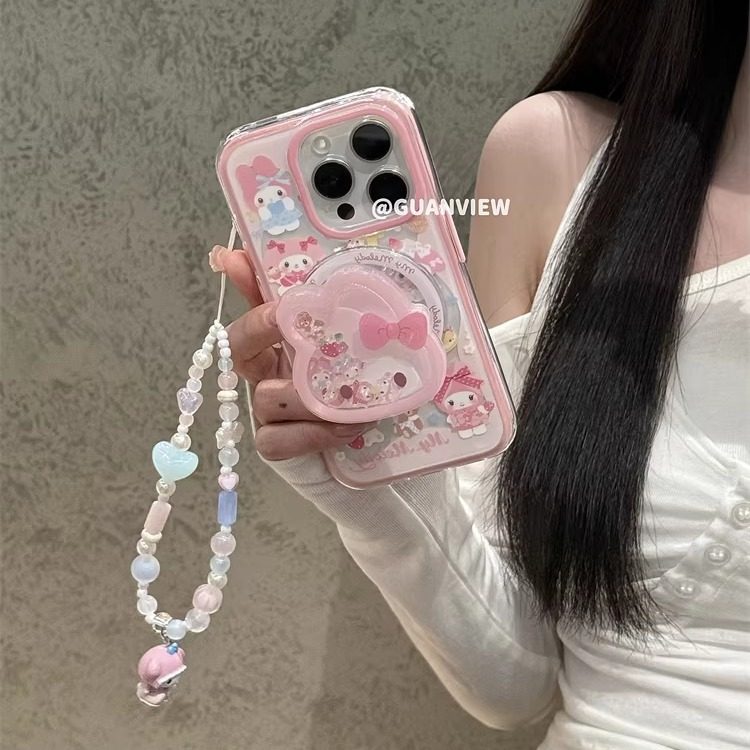 guanview ins甜心少女美乐蒂摇摇乐磁吸支架适用iPho