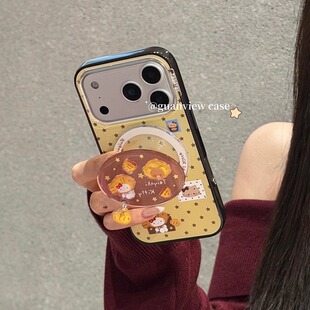 贝贝壳13防摔软套 14新款 guanview 可爱鲷鱼烧轻松熊猫咪吊坠磁吸支架适用iphone17promax苹果16pro手机壳15