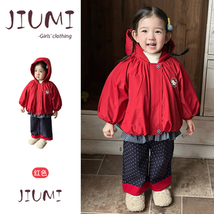 女童冬季韩版甜美可爱羽绒服女宝宝卡通连帽甜美防风保暖羽绒外套