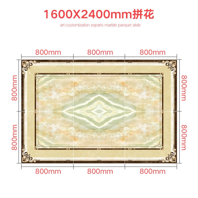 新款佛山客厅大理石地砖800×800拼花j过道砖墙砖防滑阳台厨卫瓷