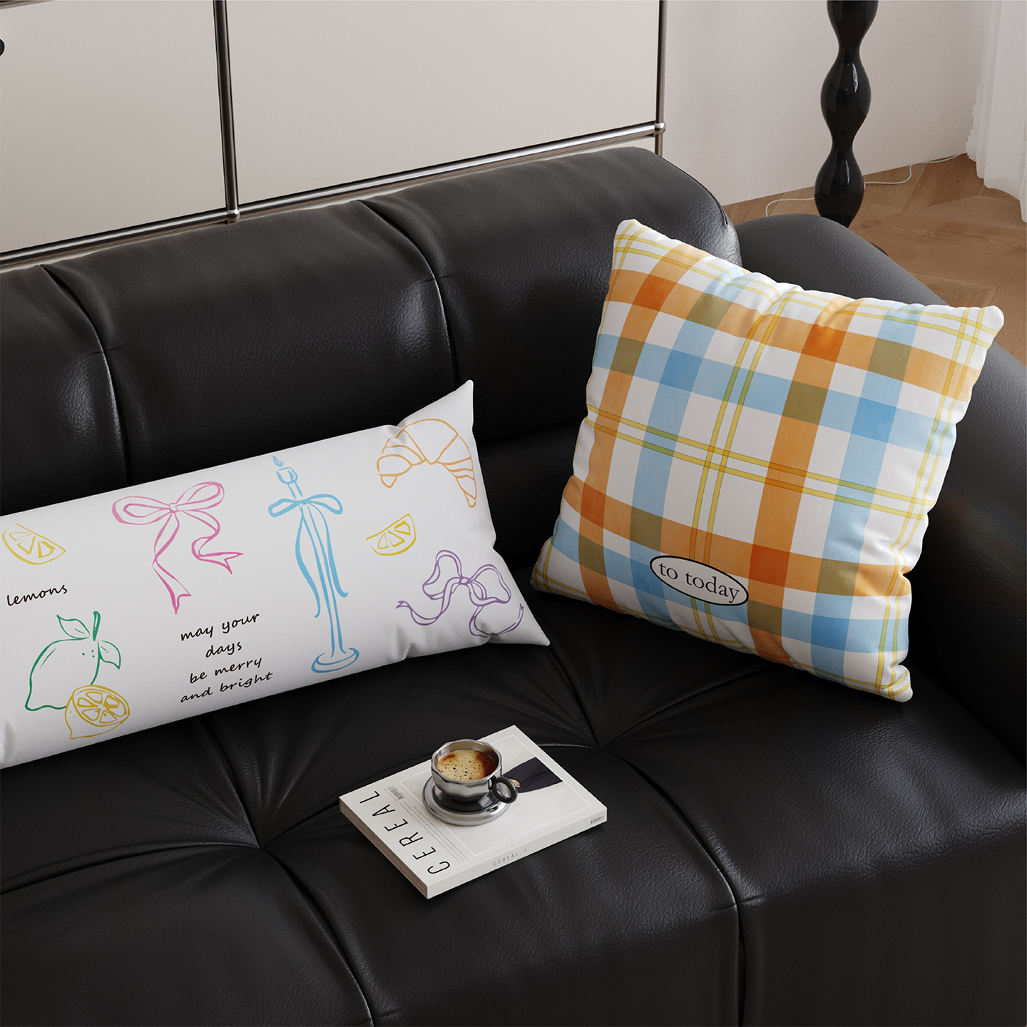 法式清新插画风抱枕套靠枕客厅沙发靠垫床上睡觉长条抱枕车用腰枕,居家布艺,靠垫/抱枕,淘宝优惠券,粉丝福利购,淘宝优惠卷