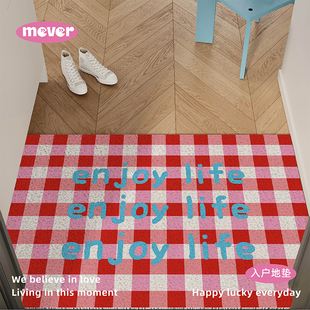 多巴胺风格 子入户地垫丝圈防滑耐脏大门口门外进门脚垫可裁剪地毯