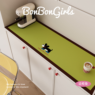 复古包豪斯电视柜桌垫餐边柜台面保护垫玄关鞋柜防水防油免洗桌布