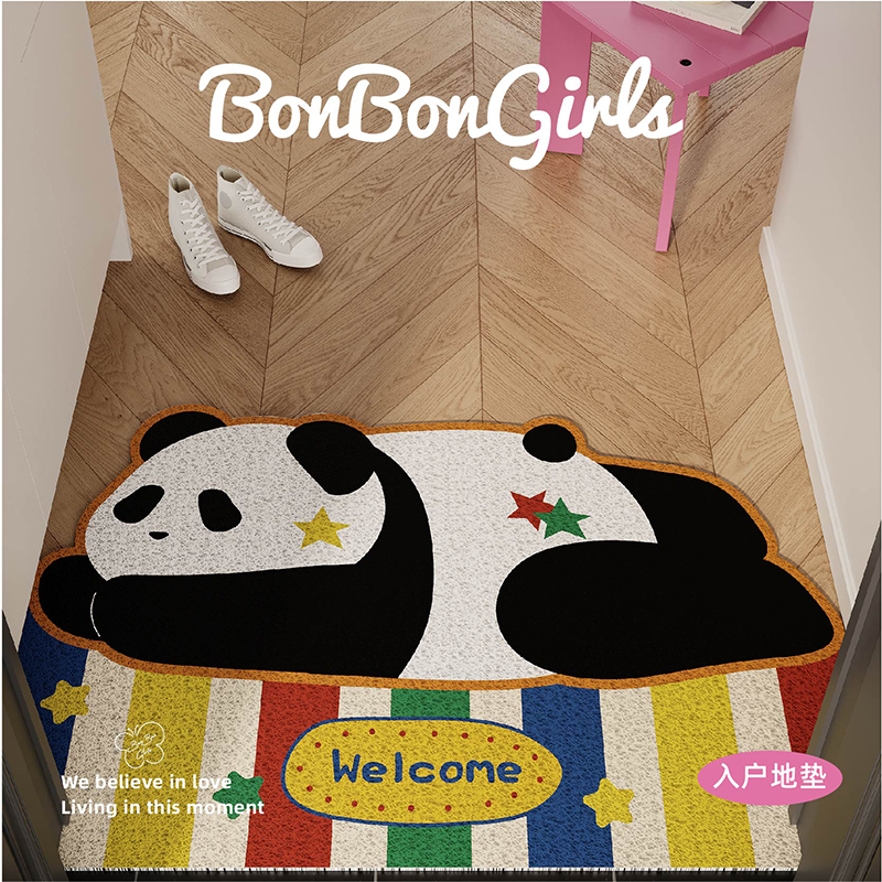 节日复古风入户地垫耐脏防滑定制